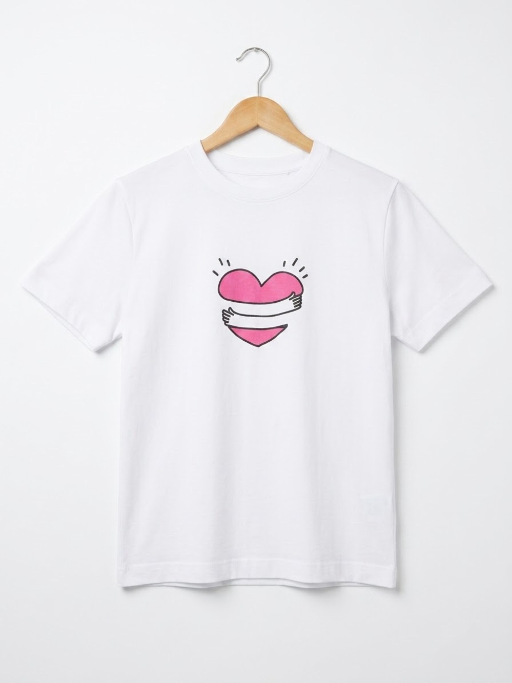 Simons x Fondation Cancer du Sein Graphic T‑Shirt – White, Size Large